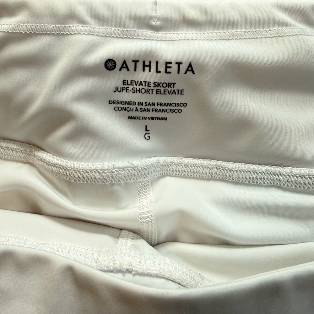Athleta White Pleated Elevate Skort - image 4